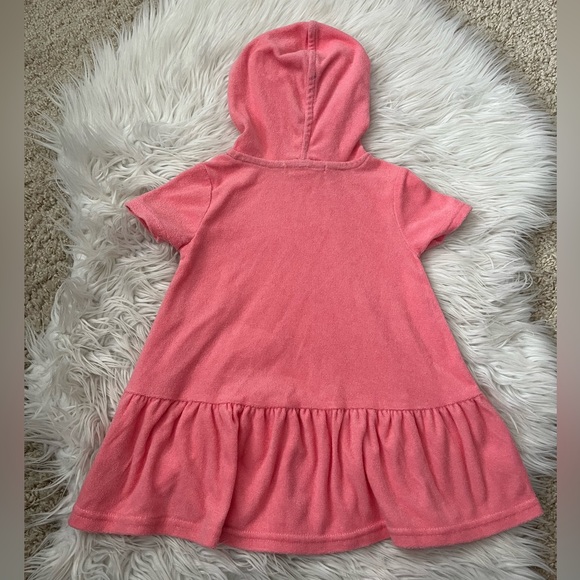 {Tommy Bahama} Hooded Short Sleeve Swim Cover Up in Pink - Baby Girl 18 Months - Picture 5 of 8